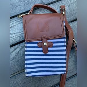 State Traditions Navy Stripe Georgia Crossbody Bag New